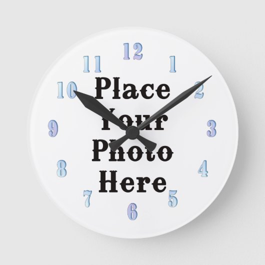 Horloge Ronde Your Photo Here Wall Clock (Recto)