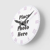 Horloge Ronde Your Photo Here Wall Clock (Angle)