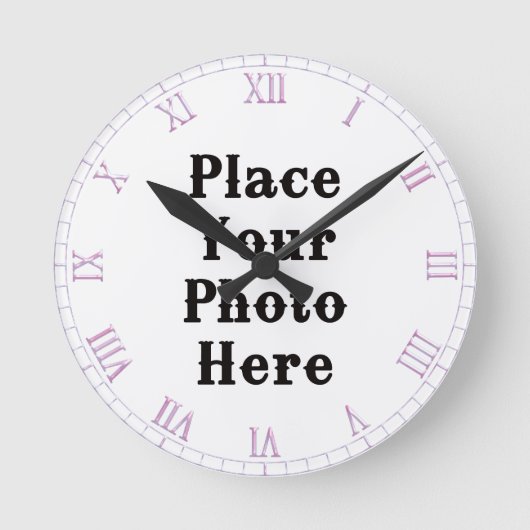 Horloge Ronde Your Photo Here Wall Clock (Recto)