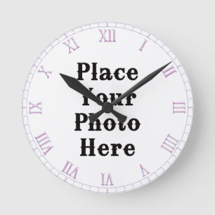 Horloge Ronde Your Photo Here Wall Clock