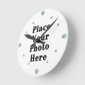 Horloge Ronde Your Photo Here Wall Clock (Angle)