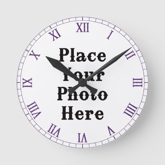 Horloge Ronde Your Photo Here Wall Clock (Recto)