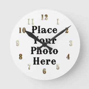 Horloge Ronde Your Photo Here Wall Clock