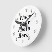 Horloge Ronde Your Photo Here Wall Clock (Angle)