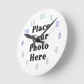 Horloge Ronde Your Photo Here Wall Clock (Angle)