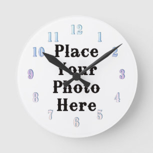 Horloge Ronde Your Photo Here Wall Clock