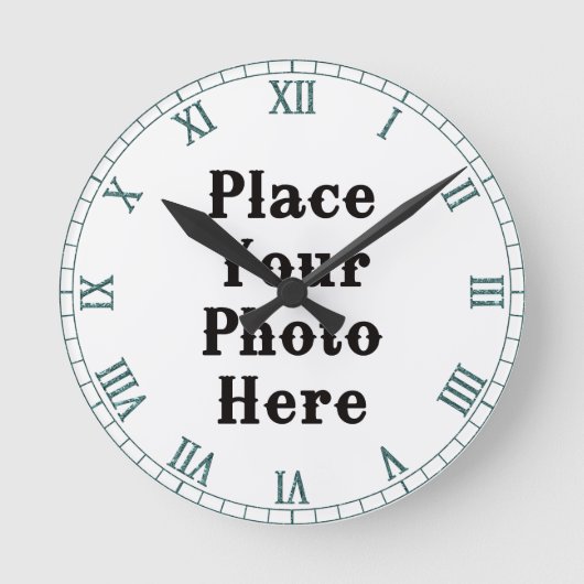 Horloge Ronde Your Photo Here Wall Clock (Recto)