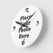 Horloge Ronde Your Photo Here Wall Clock (Angle)