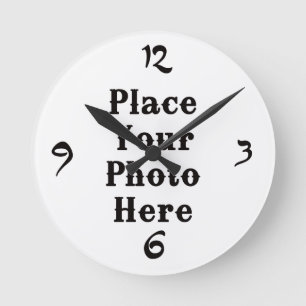 Horloge Ronde Your Photo Here Wall Clock