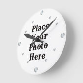 Horloge Ronde Your Photo Here Wall Clock (Angle)