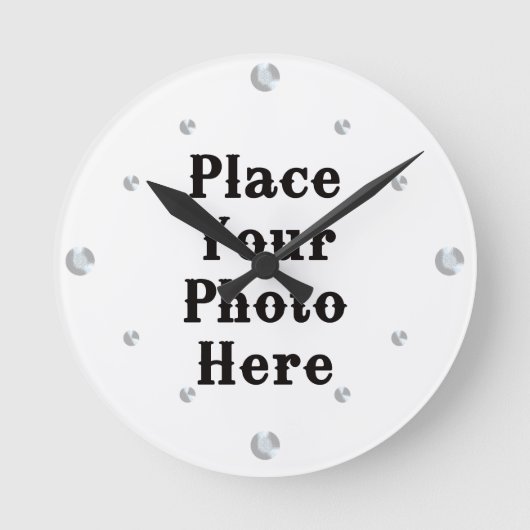 Horloge Ronde Your Photo Here Wall Clock (Recto)