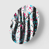 Horloge Ronde Zèbre (Angle)