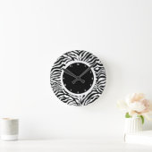 Horloge Ronde Zèbre noir et blanc (Maison)