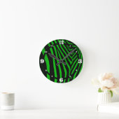 Horloge Ronde Zèbre - Vert (Maison)