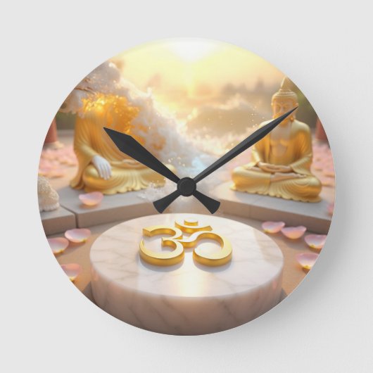 HORLOGE RONDE ZEN - BOUDDHISME - OM (Recto)