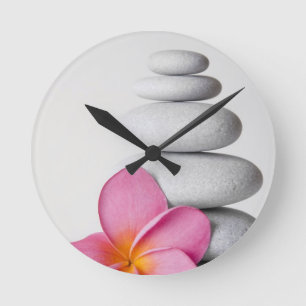 Horloge Ronde Zen de fleur