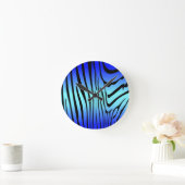 Horloge Ronde Zesty Zebra Blue (Maison)
