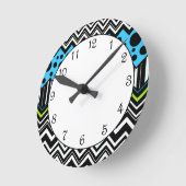 Horloge Ronde Zig Zags (Angle)