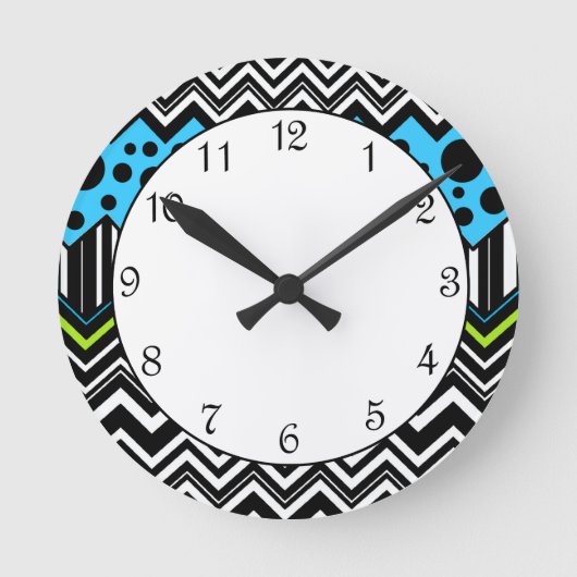 Horloge Ronde Zig Zags (Recto)