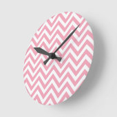 Horloge Ronde ZigZag Chevron pattern Hipster or Mod Styled (Angle)