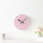 Horloge Ronde ZigZag Chevron pattern Hipster or Mod Styled (Maison)