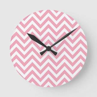 Horloge Ronde ZigZag Chevron pattern Hipster or Mod Styled