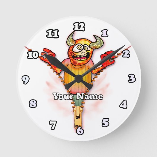 Horloge Ronde Zipper Monster (Recto)