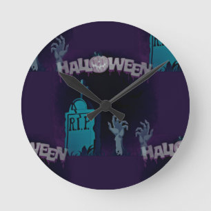 Horloge Ronde zombie halloween