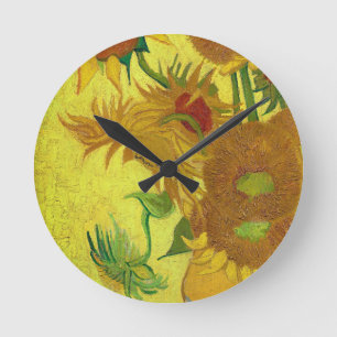 Horloge Ronde Zonnebloemen (Van Gogh)