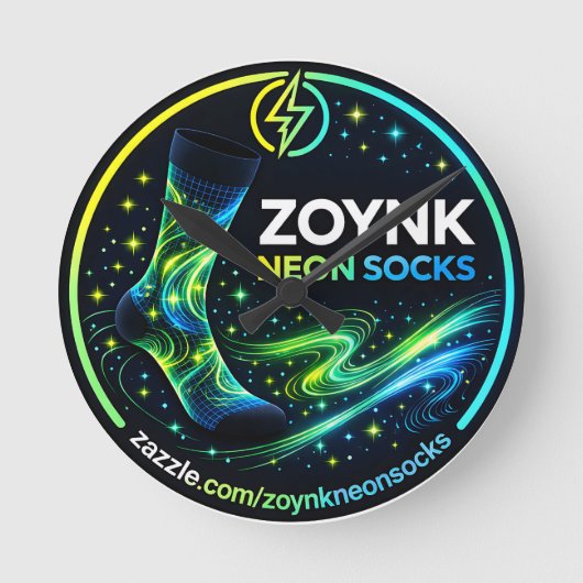 Horloge Ronde Zoynk Neon Socks (Recto)