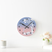 Horloge rose à quartz et Serenity Blue Wall (Maison)