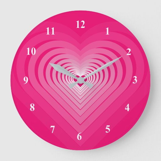 Horloge rose avec Coeurs (Recto)