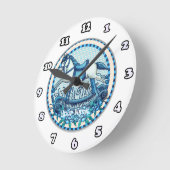 Horloge Rose bleue Rocse Horse (Angle)