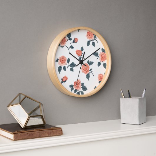 Horloge Rose élégant (Bureau)