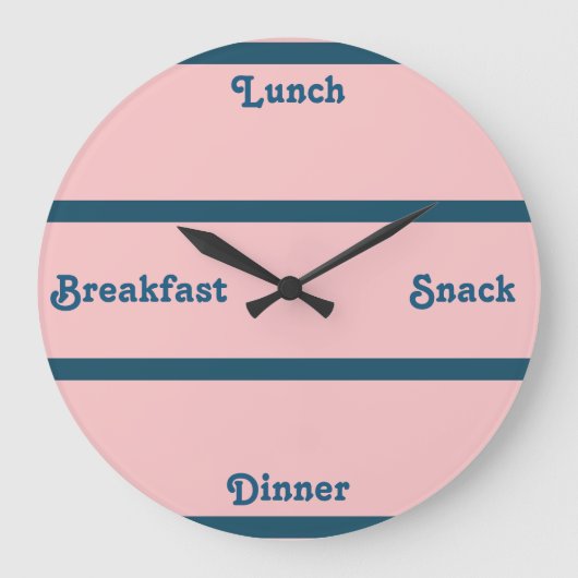 Horloge rose et bleu océan (Recto)