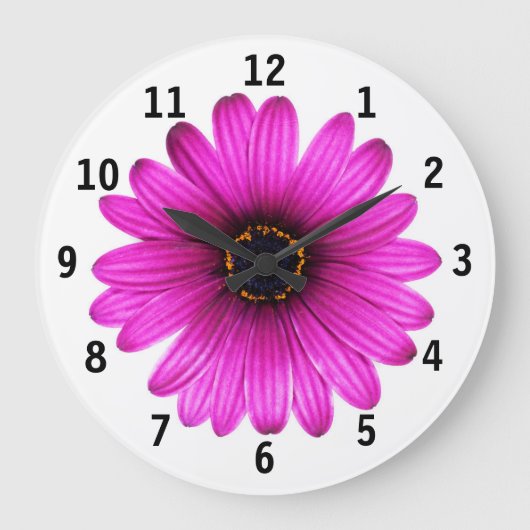Horloge rose fleur marguerite (Recto)