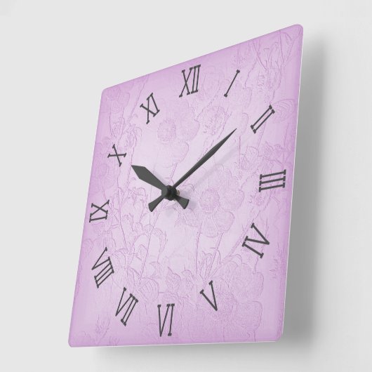 Horloge rose florale (Angle)