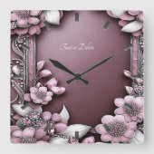 Horloge rose florale (Recto)