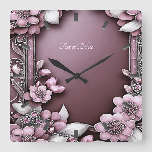 Horloge rose florale (Recto)
