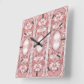 Horloge rose florale (Angle)