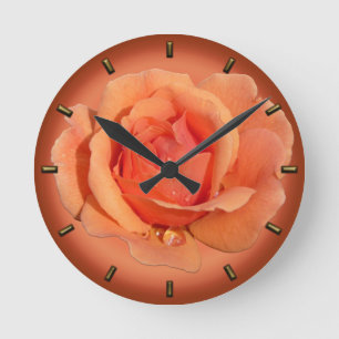 Horloge rose Horloge Mur Poche Orange Rose Horloge