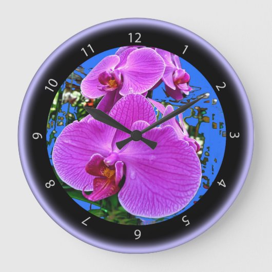 Horloge rose orchidée (Recto)
