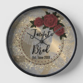 Horloge Rose romantique Mariage de plume de  (Recto)