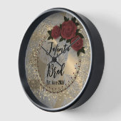 Horloge Rose romantique Mariage de plume de  (Angle)