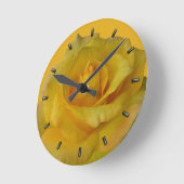 Horloge rose Rose jaune Fleur Mur Horloge Rose Cad (Angle)