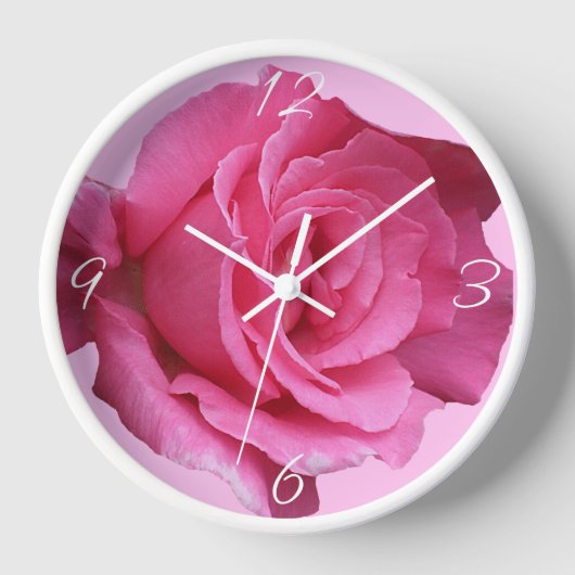 Horloge Rose rose tendance floral moderne boho belle (Recto)
