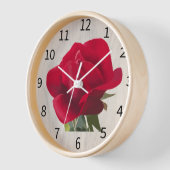 Horloge Rose rouge - Red rose  (Angle)