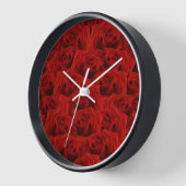 Horloge Rose rouge romantique (Angle)