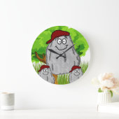 Horloge rouge Casquette de pomme de terre (Maison)