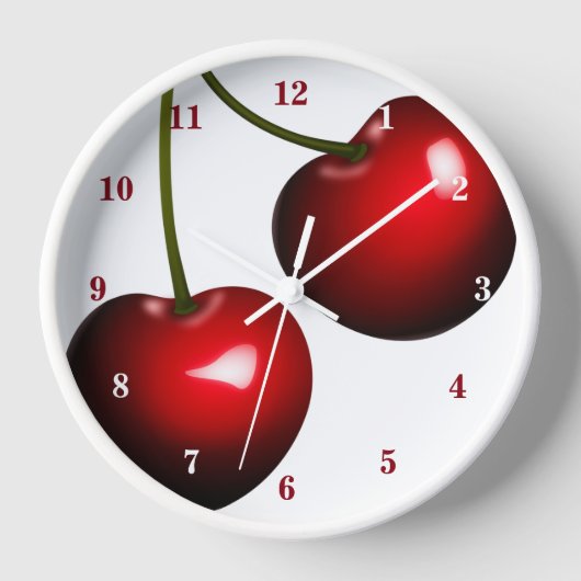 Horloge rouge cerise (Recto)